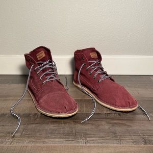 Toms Women’s Chukka Tomboy Boots - Suede Burgundy